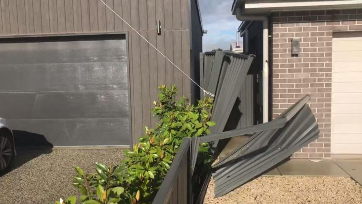 维州多地遭暴雨和大风袭击,多处屋顶和树都给狂风掀翻了……