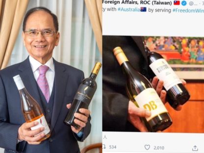 力挺澳洲 台立法院长游锡堃买200瓶红酒礼宾