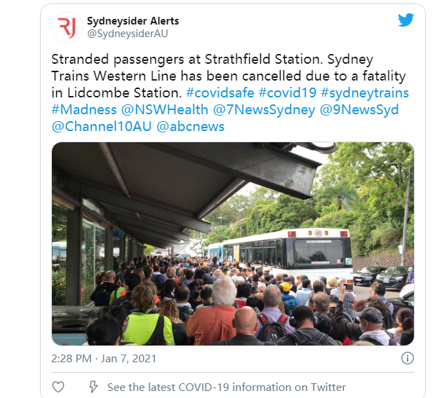 悉尼火车站发生死亡事故!多条线路停驶!高峰时段人山人海