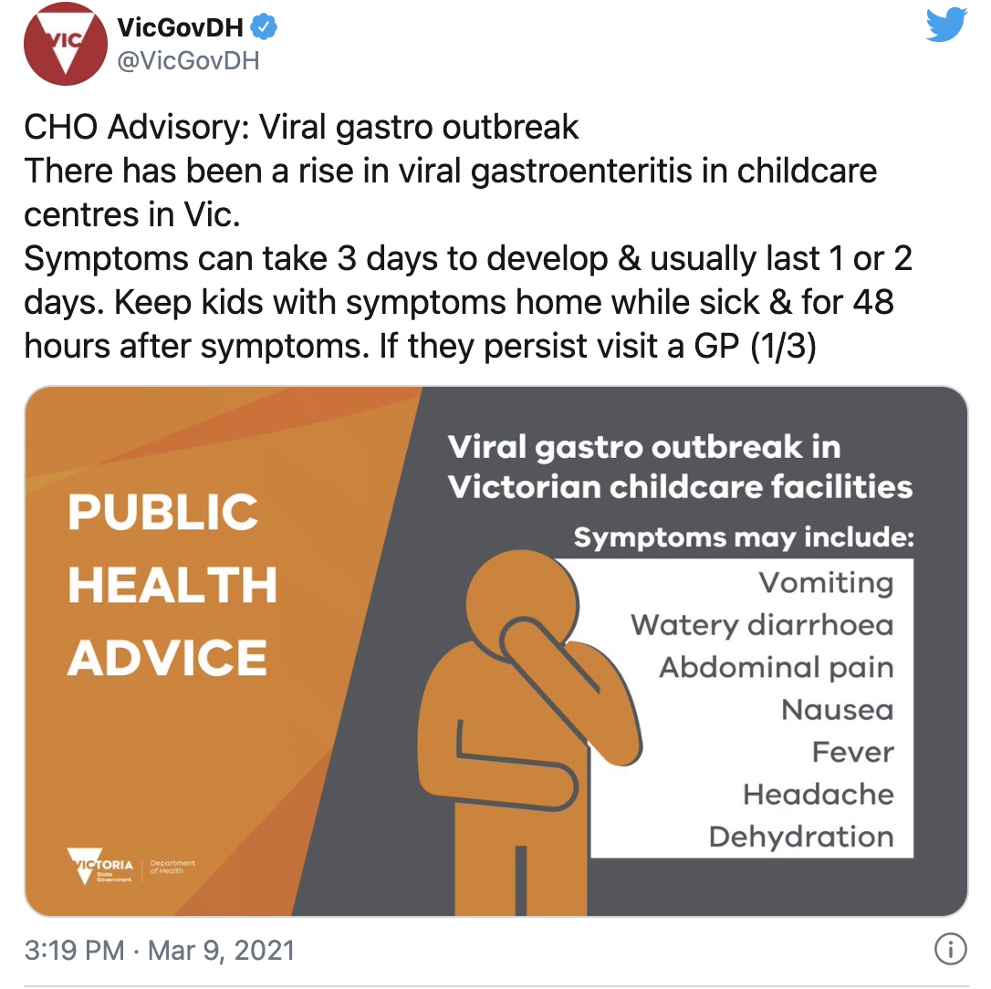墨尔本幼托肠胃炎病毒疯传,病例暴增四倍!您的孩子还去吗?