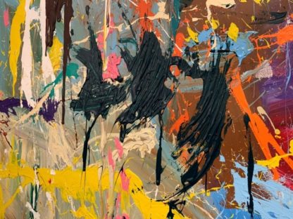 夫妇误毁44万美元画作:作品前有画笔颜料,以为能随便涂